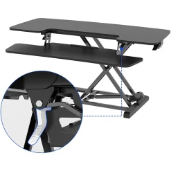 FlexiSpot Standing Desks<M7 Series 40"W Manual Rectangular Adjustable Standing Desk Converter, Black (M7-E-40B)