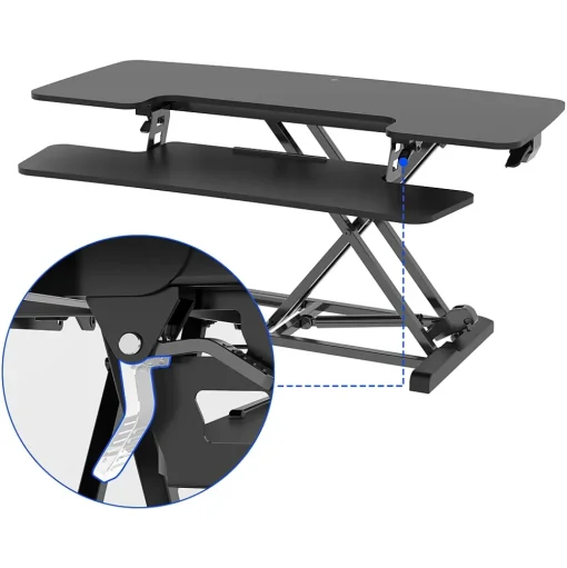 FlexiSpot Standing Desks<M7 Series 40"W Manual Rectangular Adjustable Standing Desk Converter, Black (M7-E-40B)