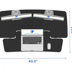 FlexiSpot Standing Desks<M7 Series 40"W Manual Rectangular Adjustable Standing Desk Converter, Black (M7-E-40B)
