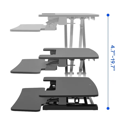 FlexiSpot Standing Desks<M7 Series 40"W Manual Rectangular Adjustable Standing Desk Converter, Black (M7-E-40B)