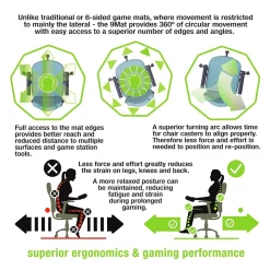 Floortex Chair Mats<9Mat Hard Floor Gaming Chair Mat, 38" x 39", Clear Polycarbonate (FC121001009R)