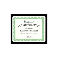 Geographics Awards & Certificates<Achievement Certificate Holders, 9.5" x 12", Black, 10/Pack (47836)
