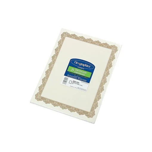 Geographics Awards & Certificates<Optima Gold Award Certificates, 8.5" x 11", White/Gold, 25/Pack (GEO39451)