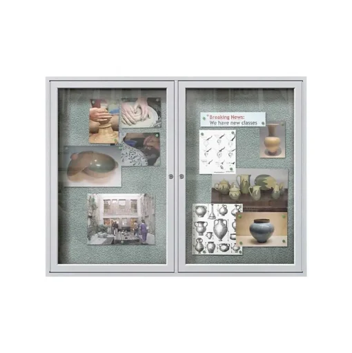 Ghent Bulletin<Vinyl Enclosed Bulletin Board, Satin Frame, 3'H x 4'W (PA23648VX-193)