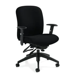 Global Office Chairs<Truform Jenny Fabric Heavy Duty Medium Back Multi-Tilter Chair, Charcoal