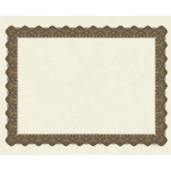 Great Papers Awards & Certificates<Matte Certificates, 8.5" x 11", Beige/Gold, 100/Pack (934000)