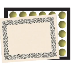 Hayes Awards & Certificates<Art Deco Certificate Set, 9" x 12", Black, 110/Set (H-VA437)