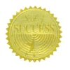 Hayes Awards & Certificates<Seal of Success Gold Foil Embossed Certificate Seals, 1-3/4", Pack of 54 (H-VA376)