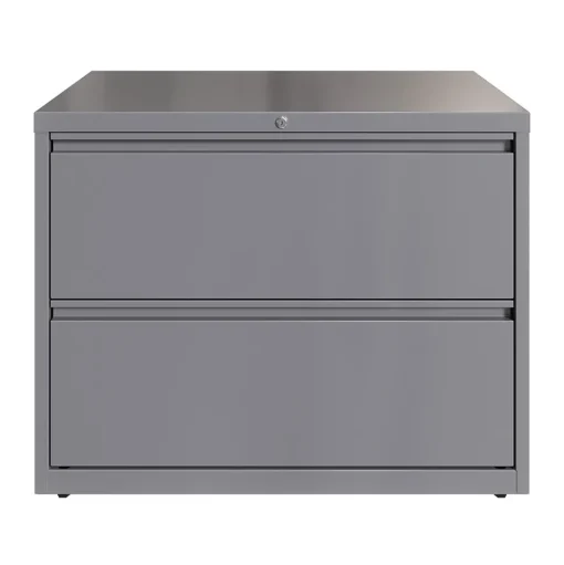 Hirsh File Cabinets<HL10000 Series 2-Drawer Lateral File Cabinet, Locking, Letter/Legal, Arctic Silver, 36" (23744)