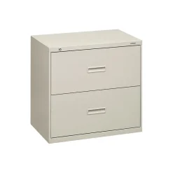 HON File Cabinets<400 Series 2-Drawer Lateral File Cabinet, Letter/Legal, Light Gray, 30"W (BSX432LQ)
