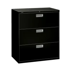HON File Cabinets<Brigade 600 Series 3-Drawer Lateral File Cabinet, Locking, Letter/Legal, , 36"W (H683.L.P)