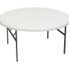 ICEBERG Folding Tables<® IndestrucTables TOO™ 1200 Series Folding Table, 60" Round, Platinum