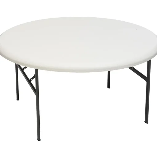 ICEBERG Folding Tables<® IndestrucTables TOO™ 1200 Series Folding Table, 60" Round, Platinum