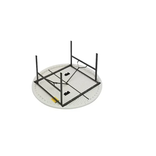 ICEBERG Folding Tables<® IndestrucTables TOO™ 1200 Series Folding Table, 60" Round, Platinum