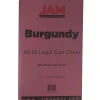 JAM Paper Card Stock<80 lb. Cardstock Paper, 8.5" x 14", Burgundy, 50 Sheets/Pack (64429495)