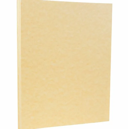 JAM Paper Card Stock<8.5" x 11" Parchment Cardstock, 65lb, Antique Gold, 100/pack (27179G)