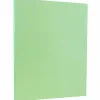 JAM Paper Card Stock<8.5" x 11" Vellum Bristol Cardstock, 67lb, Green, 100/pack (169826G)
