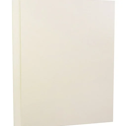 JAM Paper Card Stock<Strathmore 80 lb. Cardstock Paper, 8.5" x 11", Natural White, 50 Sheets/Pack (144010)