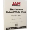 JAM Paper Card Stock<Strathmore 80 lb. Cardstock Paper, 8.5" x 11", Natural White, 50 Sheets/Pack (301115)
