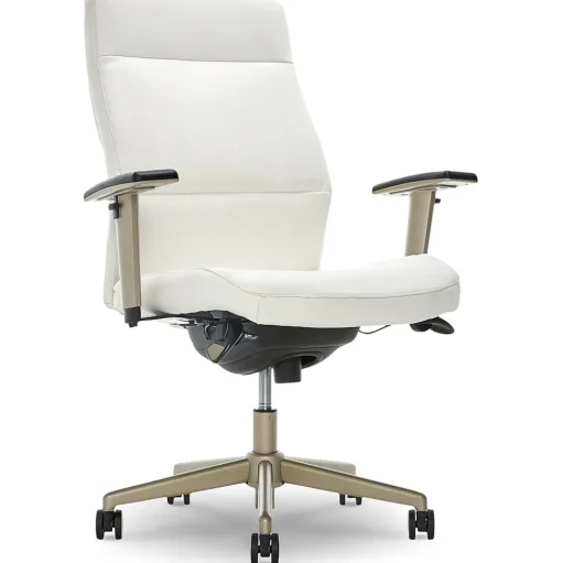 La-Z-Boy Office Chairs<Baylor Ergonomic Faux Leather Swivel Executive Chair, White (CHR10085A)