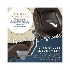 La-Z-Boy Ergonomic Chairs<Meyer Ergonomic Bonded Leather Swivel Executive Chair, (60082-BRN)