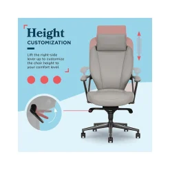 La-Z-Boy Office Chairs<Vannes Ergonomic Polyurethane Swivel Executive Chair, Gray (60101-GRY)