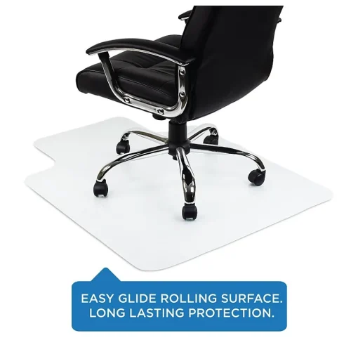 Mount-It! Chair Mats<Carpet Chair Mat with Lip, 35.5" x 47", Clear Vinyl (MI-7817)
