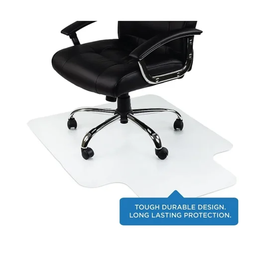Mount-It! Chair Mats<Carpet Chair Mat with Lip, 35.5" x 47", Clear Vinyl (MI-7817)