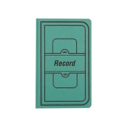National Brand Accounting & Record Journals<Canvas Tuff Series Record Book, 7.63" x 12.13", Green, 250 Sheets/Book (A66500R)