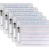 Pacon Dry Erase<® Handwriting Whiteboard Dry Erase Set, 2-Sided, Ruled/Plain, with Marker/Eraser, 9" x 12", 5 Sets (PACAC9877C1-5)