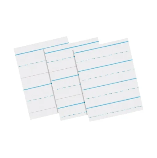 Pacon Classroom Paper<Newsprint Storybook 11" x 8-1/2", 5/8" Ruled Long Way, White, 500 Sheets/Pack (PAC2691)