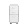Poppin File Cabinets<The Sort-It-Out 3-Drawer Mobile Vertical File Cabinet, Letter/Legal Size, Lockable, 25"H x 12.5"W x 20"D, White (104742)