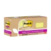 Post-it Post-It Notes<100% Recycled Paper Super Sticky Notes, 3" x 3", Canary Collection, 70 Sheets/Pad, 24 Pads/Pack (654R-24SSCY-CP)