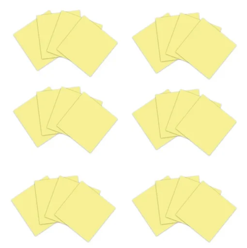 Post-it Post-It Notes<100% Recycled Paper Super Sticky Notes, 3" x 3", Canary Collection, 70 Sheets/Pad, 24 Pads/Pack (654R-24SSCY-CP)
