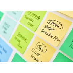 Post-it Post-It Notes<100% Recycled Paper Super Sticky Notes, 3" x 3", Canary Collection, 70 Sheets/Pad, 24 Pads/Pack (654R-24SSCY-CP)