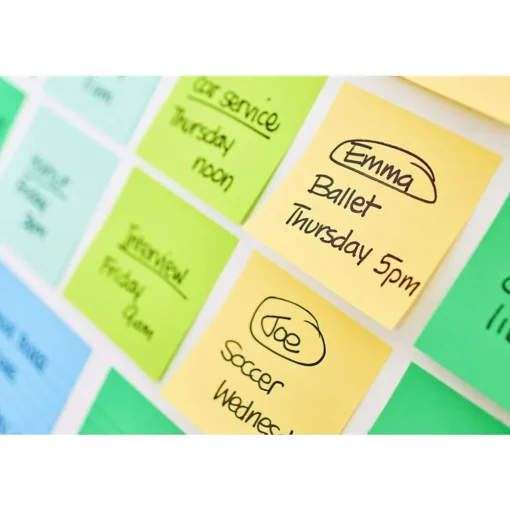 Post-it Post-It Notes<100% Recycled Paper Super Sticky Notes, 3" x 3", Canary Collection, 70 Sheets/Pad, 24 Pads/Pack (654R-24SSCY-CP)