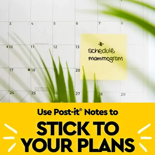 Post-it Post-It Notes<Notes, 3" x 3", Canary Collection, Lined, 100 Sheet/Pad, 2 Pads/Pack (630PK2)