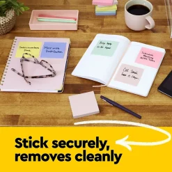 Post-it Post-It Notes<Notes, 3" x 3", Canary Collection, Lined, 100 Sheet/Pad, 2 Pads/Pack (630PK2)