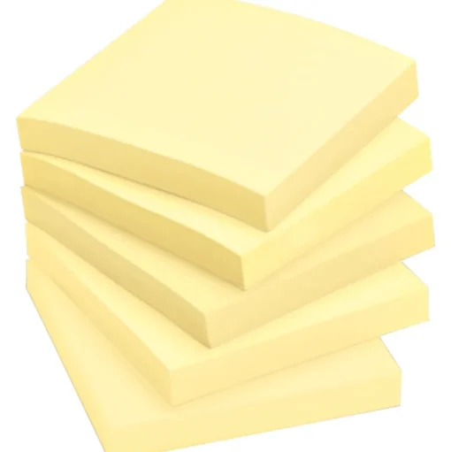 Post-it Post-It Notes<Notes, 3" x 3", Canary Collection, 90 Sheet/Pad, 18 Pads/Pack (654-18CP)