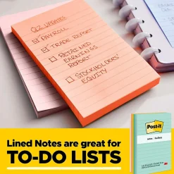 Post-it Post-It Notes<Notes, 4" x 4", Floral Fantasy Collection, Lined, 200 Sheet/Pad, 3 Pads/Pack (6753AUL)