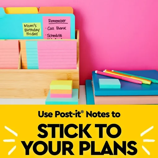 Post-it Post-It Notes<Notes, 3" x 5", Collection, Lined, 100 Sheet/Pad, 5 Pads/Pack (635-5AN)