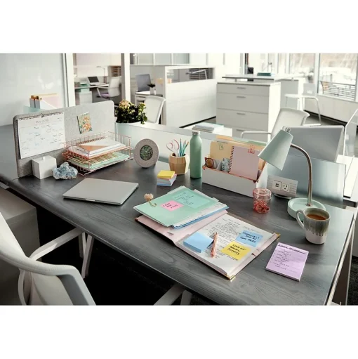 Post-it Post-It Notes<Recycled Notes, 1 3/8" x 1 7/8", Canary Collection, 100 Sheet/Pad, 12 Pads/Pack (653RPYW)