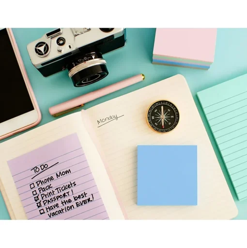 Post-it Post-It Notes<Recycled Super Sticky Notes, 4" x 6", Collection, 45 Sheet/Pad, 4 Pads/Pack (4621R-4SSNRP)