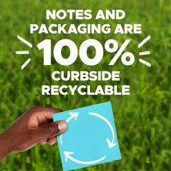 Post-it Post-It Notes<Recycled Super Sticky Notes, 4" x 6", Collection, 45 Sheet/Pad, 4 Pads/Pack (4621R-4SSNRP)