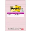 Post-it Post-It Notes<Recycled Super Sticky Notes, 4" x 6", Wanderlust Pastels Collection, Lined, 90 Sheet/Pad, 3 Pads/Pack (6603SSNRP)