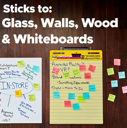 Post-it Easel Paper Pads<® Super Sticky Easel Pad, 25" x 30", Yellow with Lines, 30 Sheets/Pad (561)