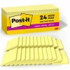 Post-it Post-It Notes<Super Sticky Notes, 3" x 3", Canary Collection, 90 Sheet/Pad, 24 Pads/Pack (65424SSCP)