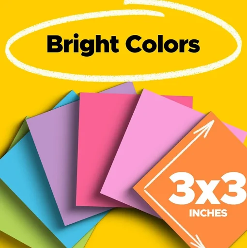 Post-it Post-It Notes<Super Sticky Notes, 3" x 3", 45 Sheet/Pad, 15 Pads/Pack (654-15SSAP)