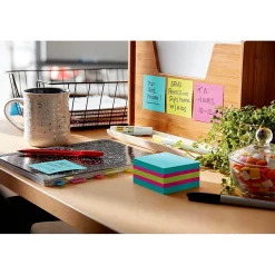 Post-it Post-It Notes<Super Sticky Notes, 3" x 3", Assorted Colors, 360 Sheet/Pad, 3 Pads/Pack (2027SSAFG-3PK)