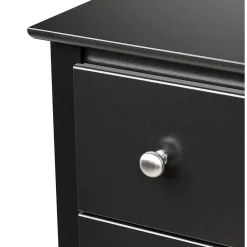 Prepac Storage Cabinets<™ 28" Sonoma Tall 2 Drawer Nightstand With Open Shelf, Black (BDC-2428)